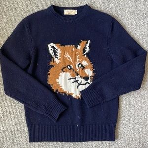 Maison Kitsune Navy Wool Sweater XS (Men’s size) fit Women S